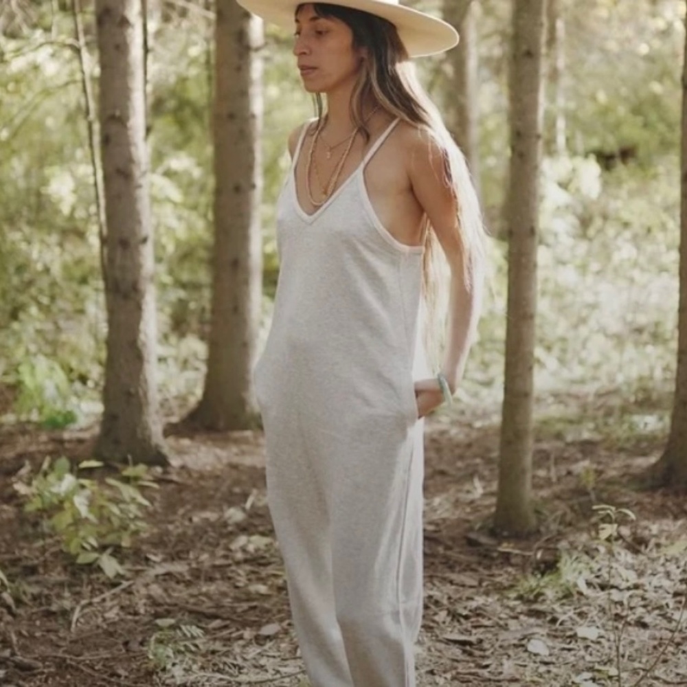 gray kundalini gown playsuit / myrah peñaloza